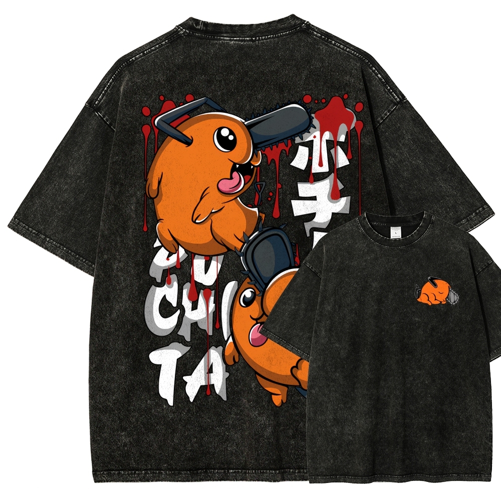 Chainsaw Man Unisex Fit Washed T-Shirt