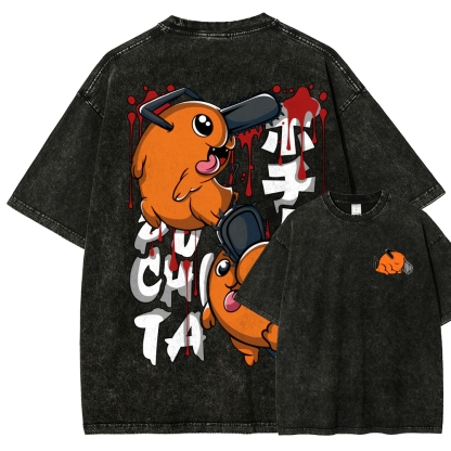 Chainsaw Man Unisex Fit Washed T-Shirt