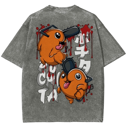 Chainsaw Man Unisex Fit Washed T-Shirt