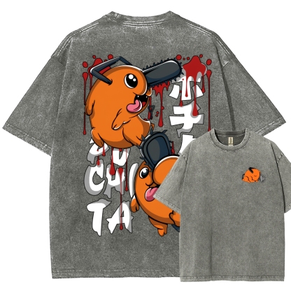 Chainsaw Man Unisex Fit Washed T-Shirt