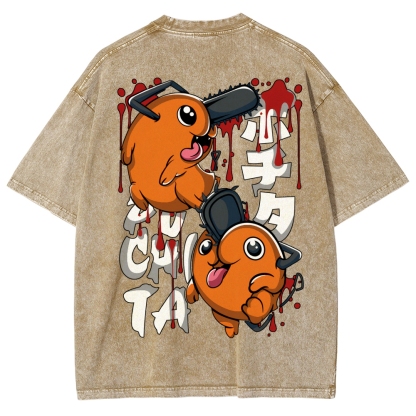 Chainsaw Man Unisex Fit Washed T-Shirt