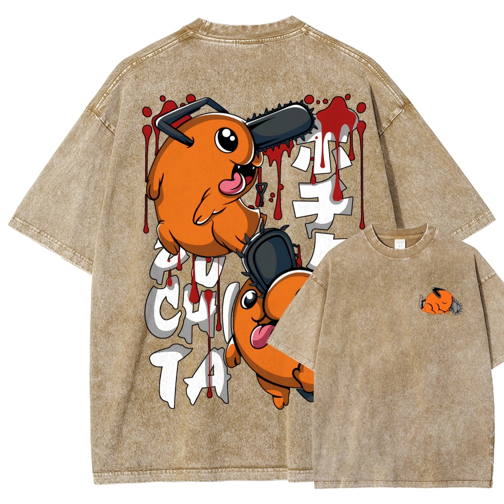 Chainsaw Man Unisex Fit Washed T-Shirt