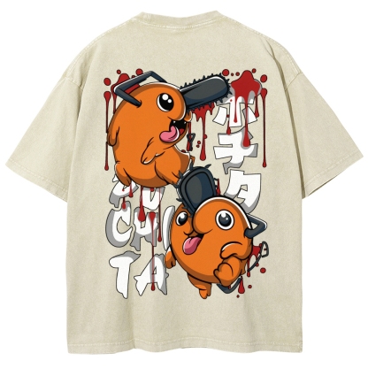 Chainsaw Man Unisex Fit Washed T-Shirt