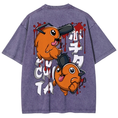 Chainsaw Man Unisex Fit Washed T-Shirt