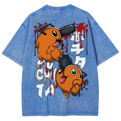 Chainsaw Man Unisex Fit Washed T-Shirt