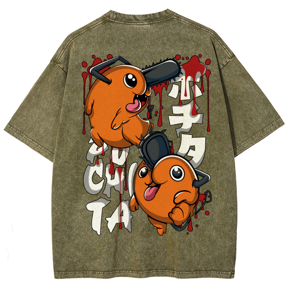 Chainsaw Man Unisex Fit Washed T-Shirt
