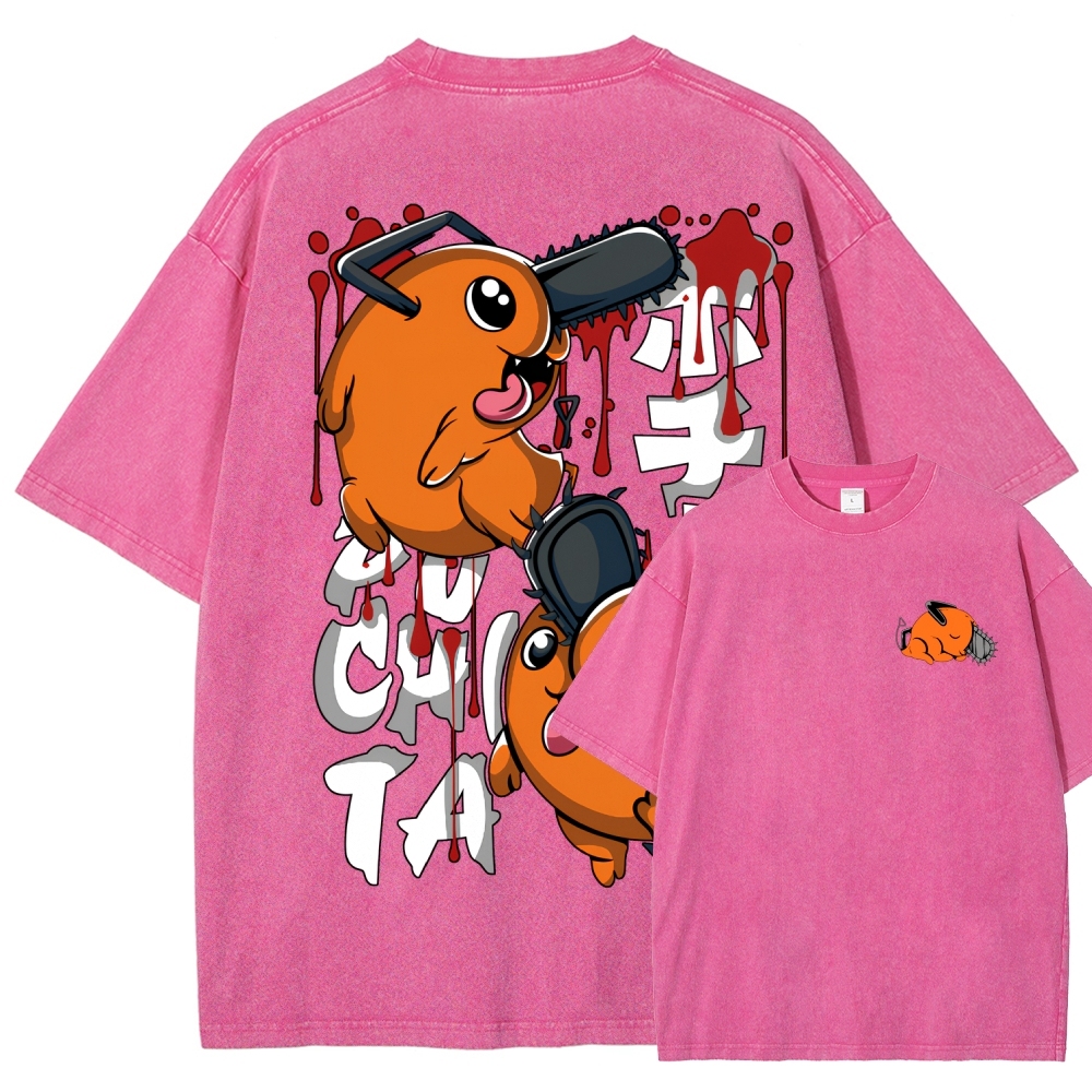 Chainsaw Man Unisex Fit Washed T-Shirt