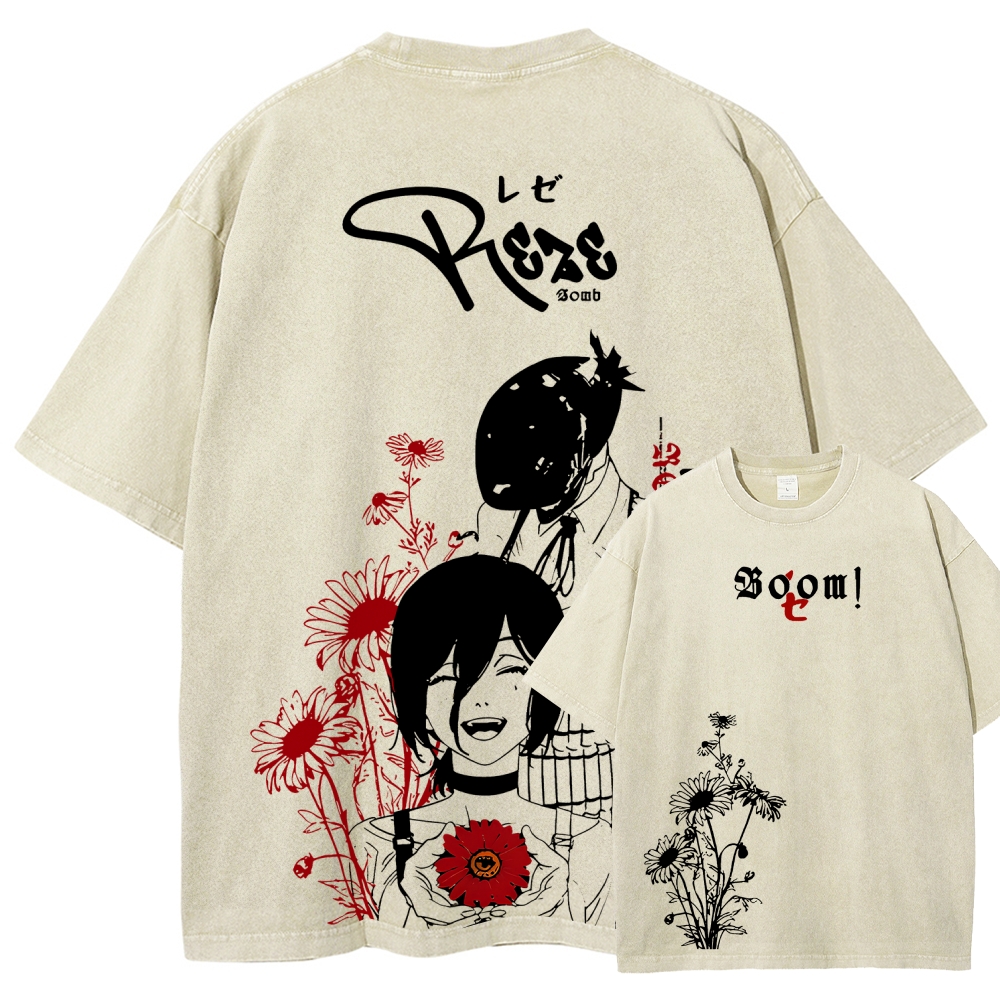 Chainsaw Man Unisex Fit Washed T-Shirt