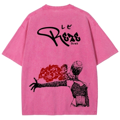 Chainsaw Man Unisex Fit Washed T-Shirt