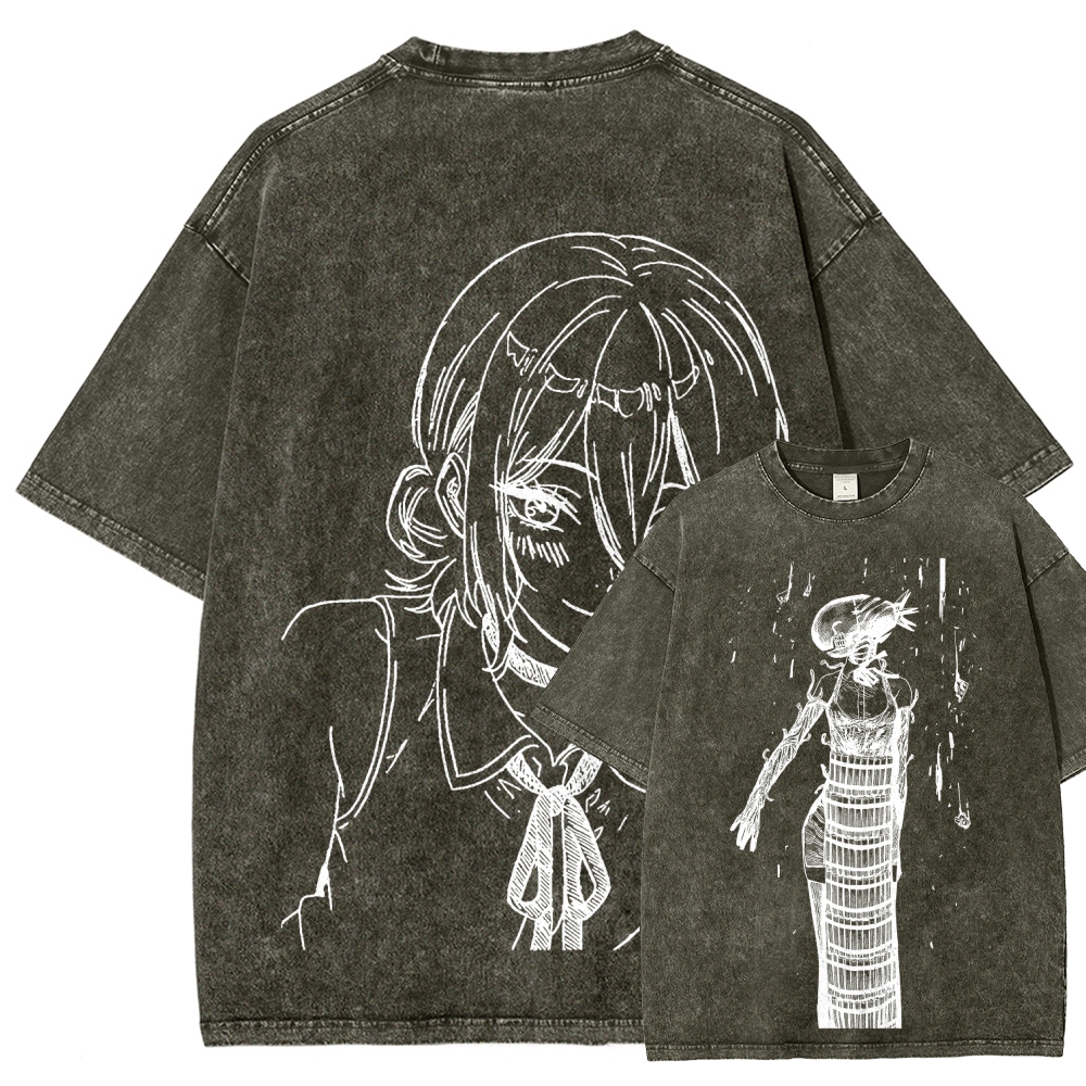 Chainsaw Man Unisex Fit Washed T-Shirt