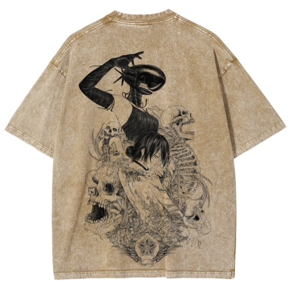 Chainsaw Man Unisex Fit Washed T-Shirt