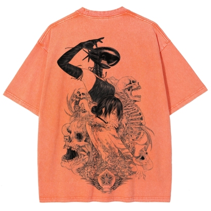 Chainsaw Man Unisex Fit Washed T-Shirt
