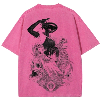 Chainsaw Man Unisex Fit Washed T-Shirt