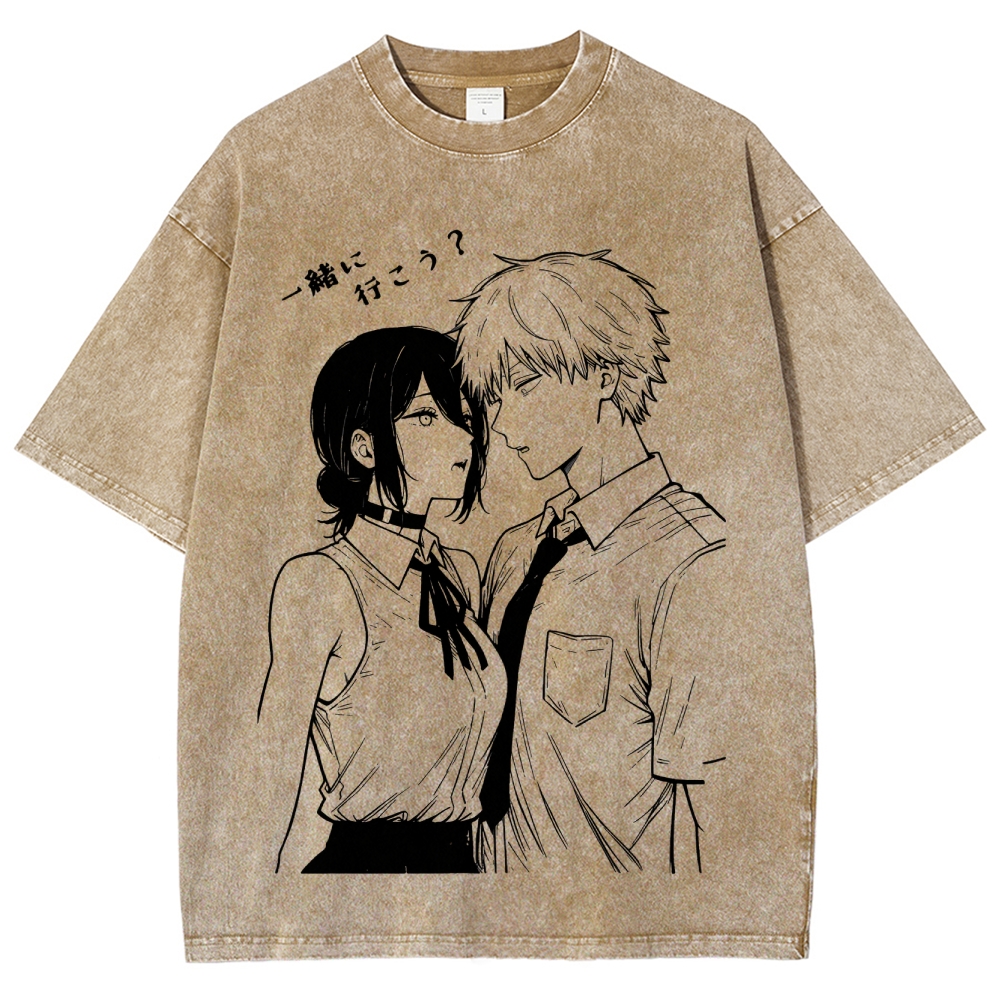 Chainsaw Man Unisex Fit Washed T-Shirt