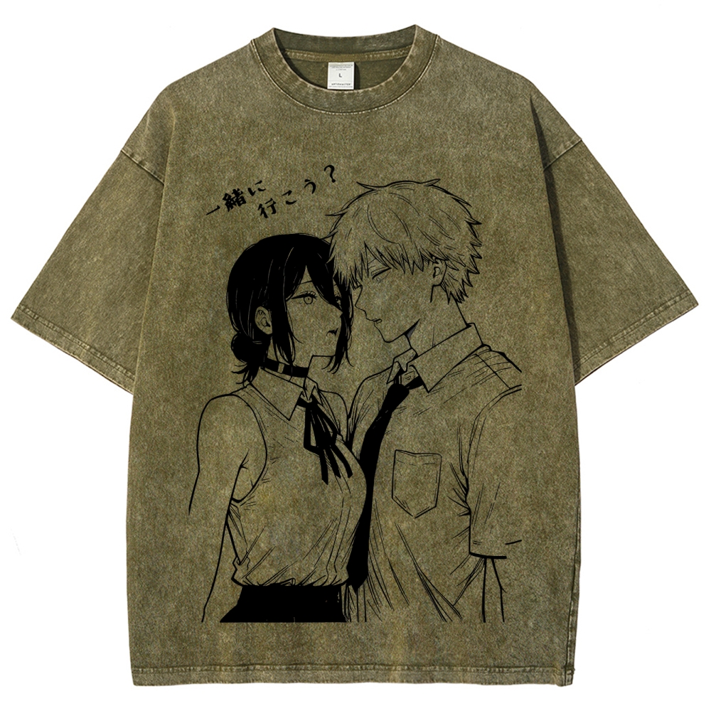 Chainsaw Man Unisex Fit Washed T-Shirt