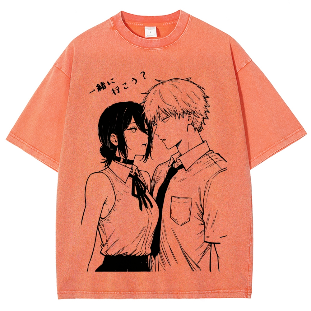 Chainsaw Man Unisex Fit Washed T-Shirt