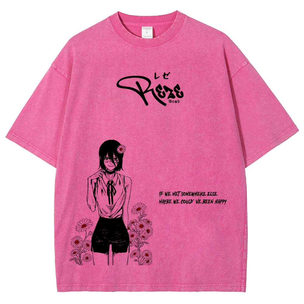 Chainsaw Man Unisex Fit Washed T-Shirt