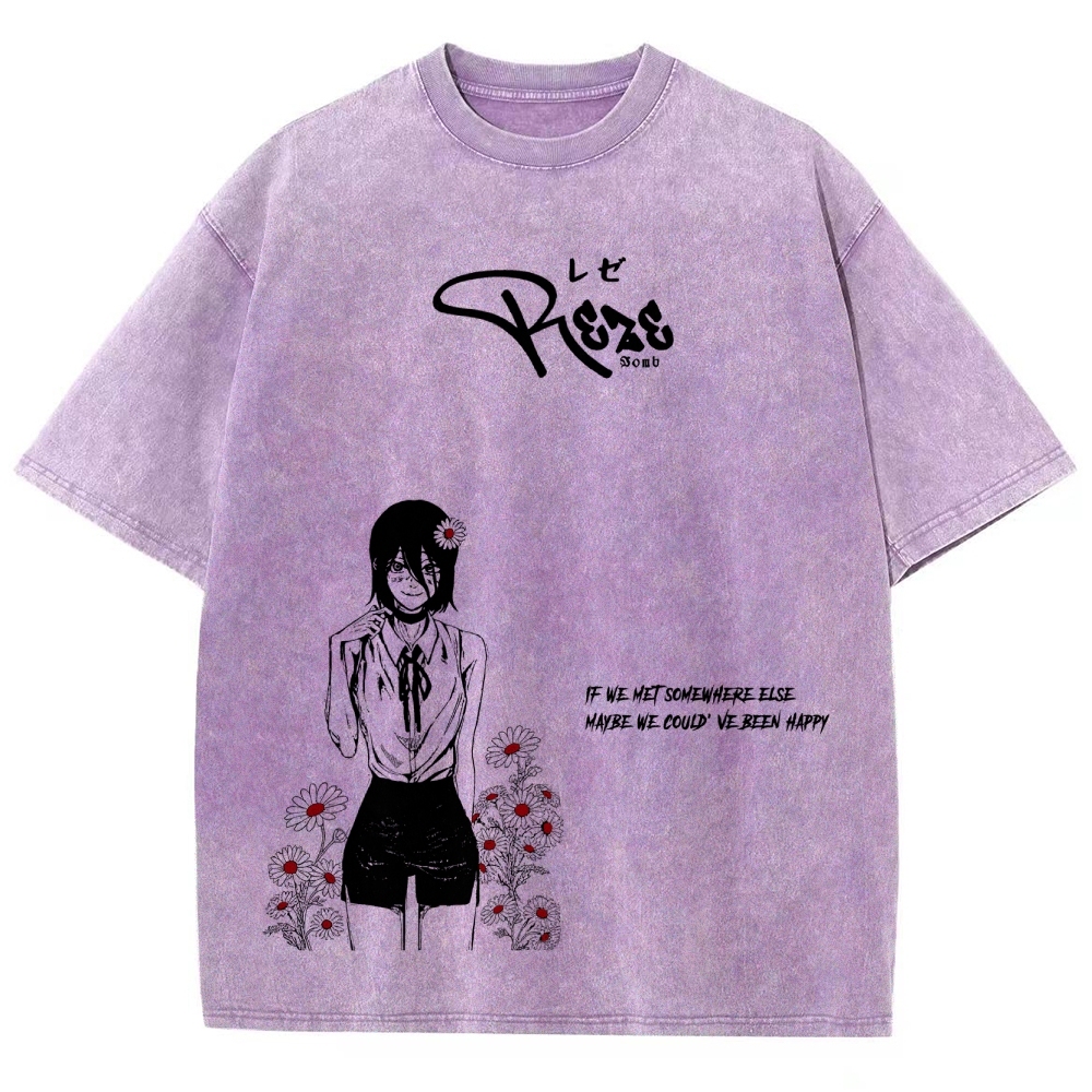 Chainsaw Man Unisex Fit Washed T-Shirt