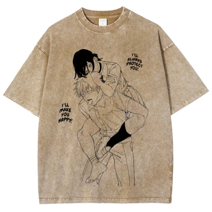 Chainsaw Man Unisex Fit Washed T-Shirt