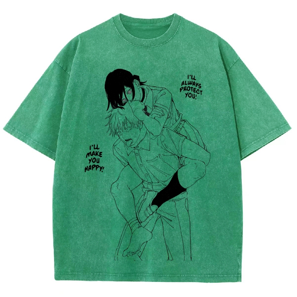 Chainsaw Man Unisex Fit Washed T-Shirt