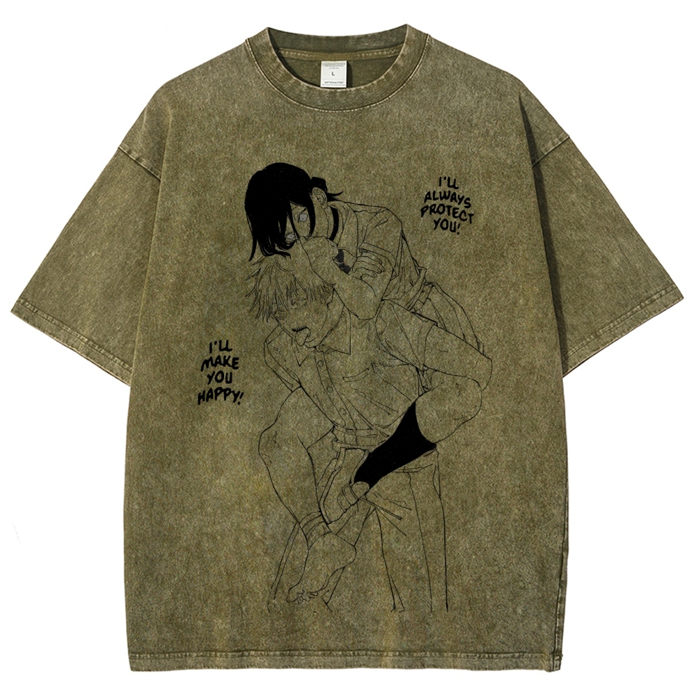 Chainsaw Man Unisex Fit Washed T-Shirt