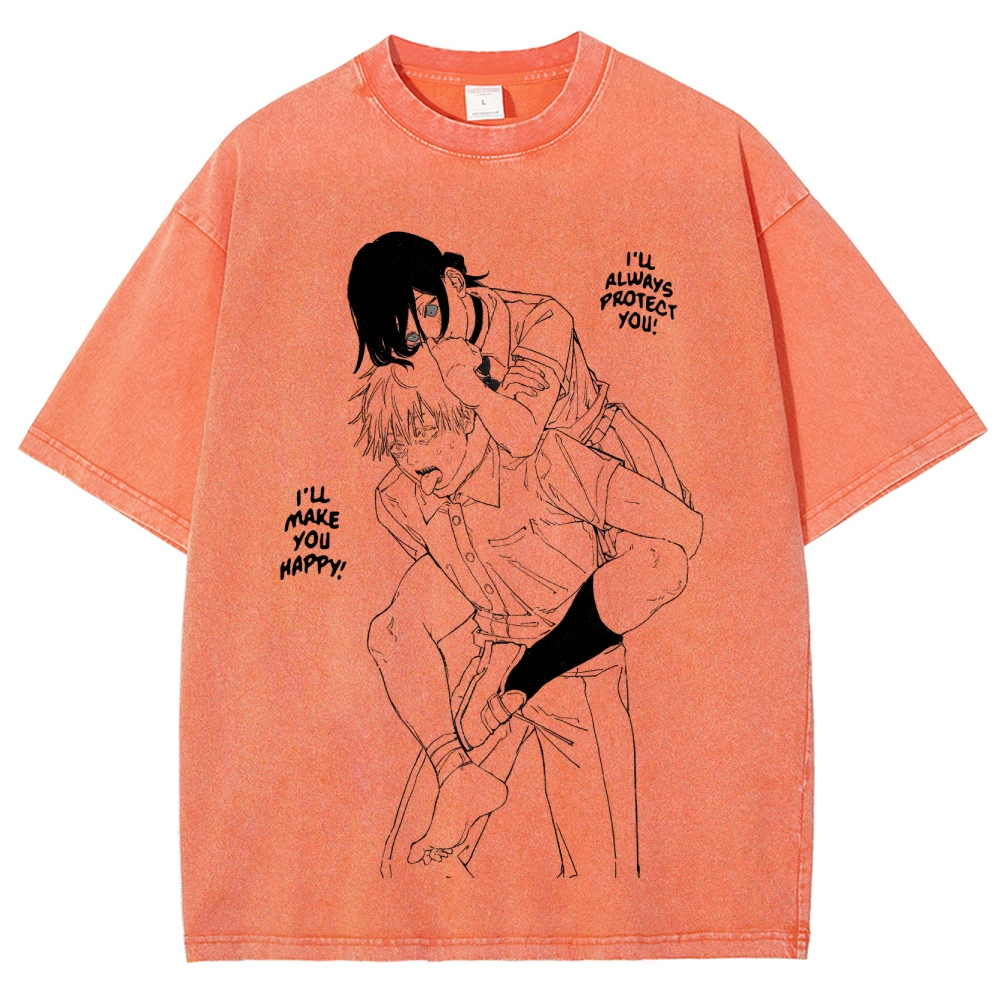 Chainsaw Man Unisex Fit Washed T-Shirt