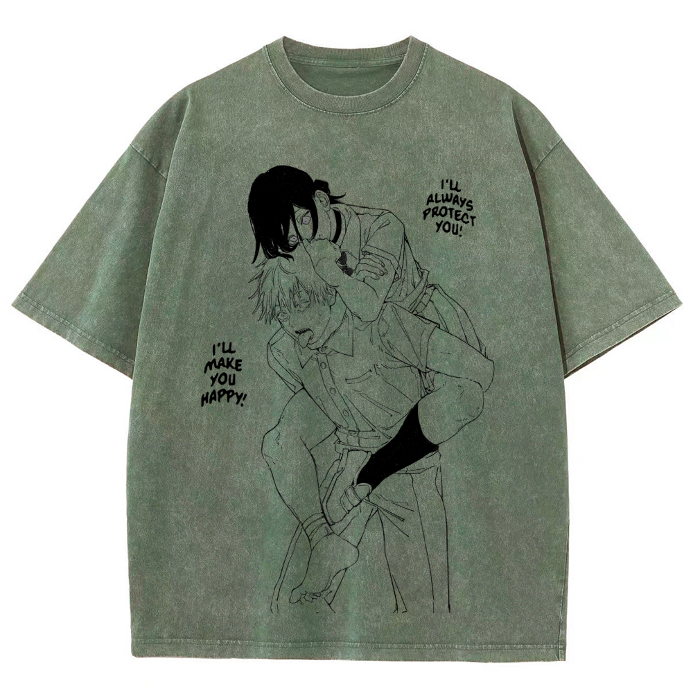 Chainsaw Man Unisex Fit Washed T-Shirt