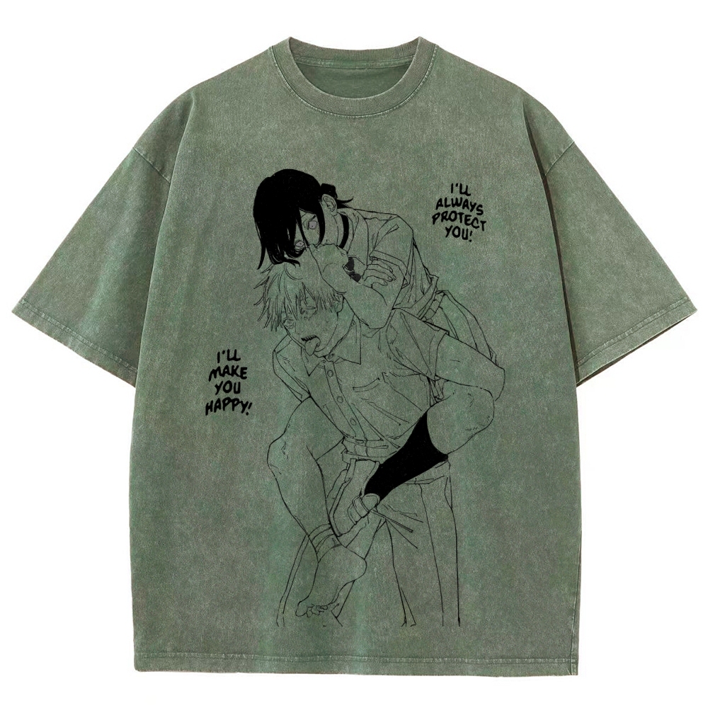 Chainsaw Man Unisex Fit Washed T-Shirt