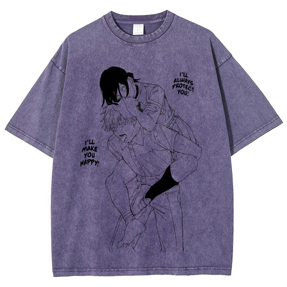 Chainsaw Man Unisex Fit Washed T-Shirt