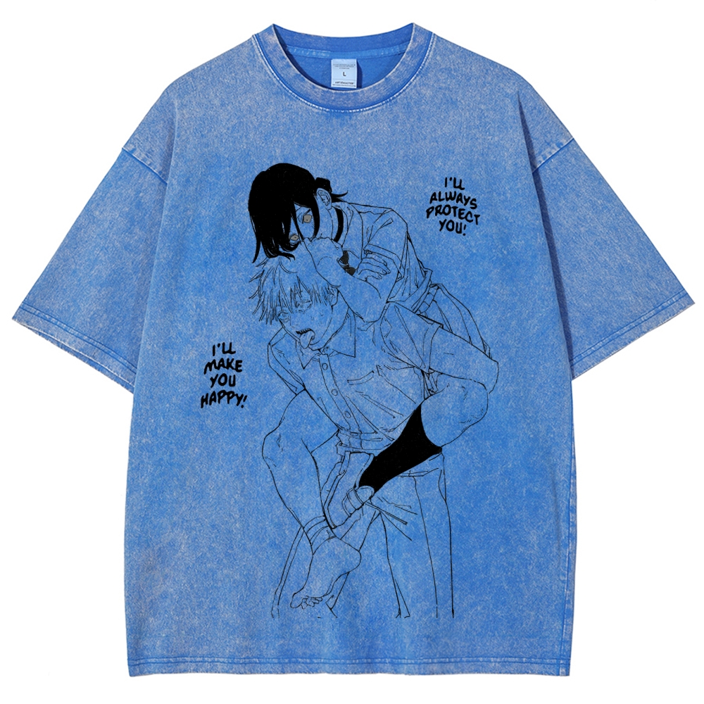 Chainsaw Man Unisex Fit Washed T-Shirt