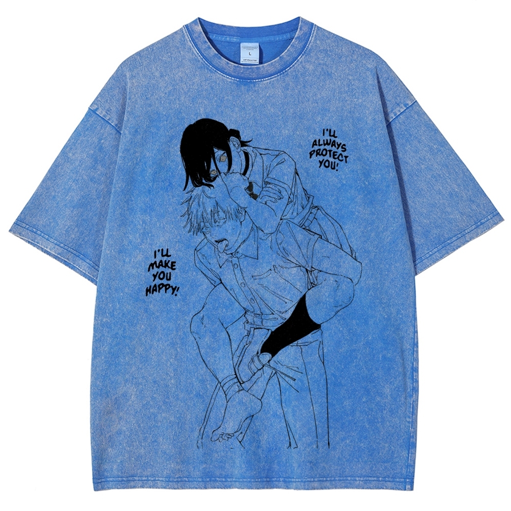 Chainsaw Man Unisex Fit Washed T-Shirt