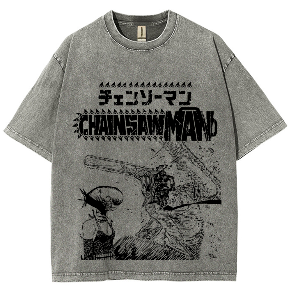 Chainsaw Man Unisex Fit Washed T-Shirt