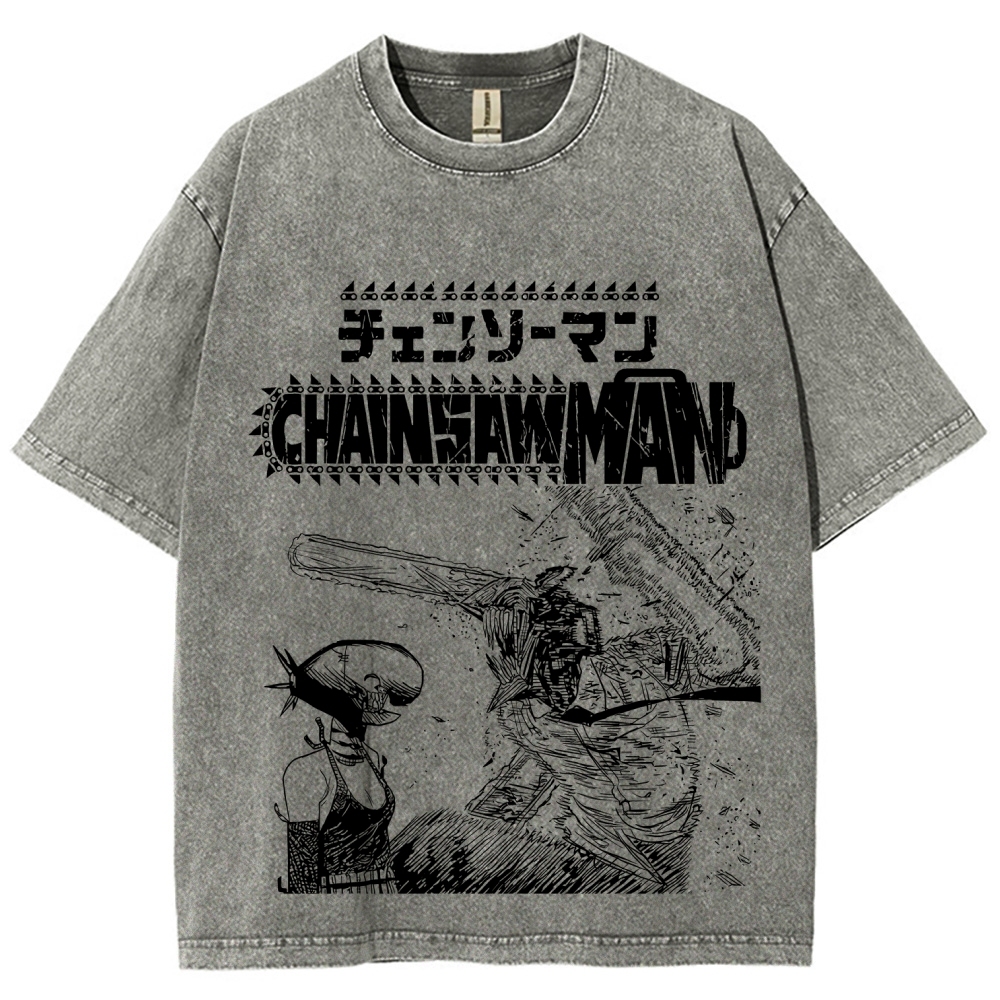 Chainsaw Man Unisex Fit Washed T-Shirt
