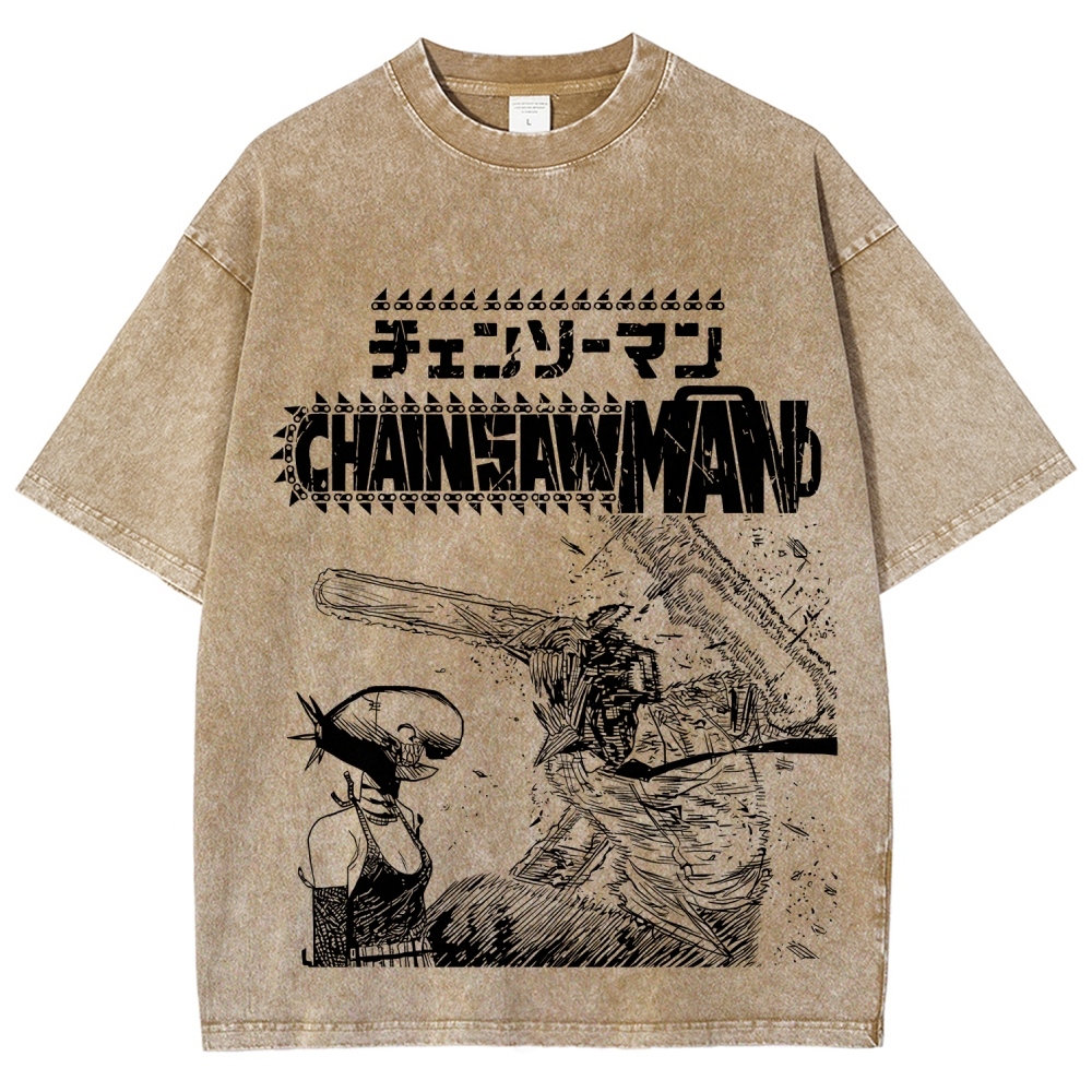 Chainsaw Man Unisex Fit Washed T-Shirt