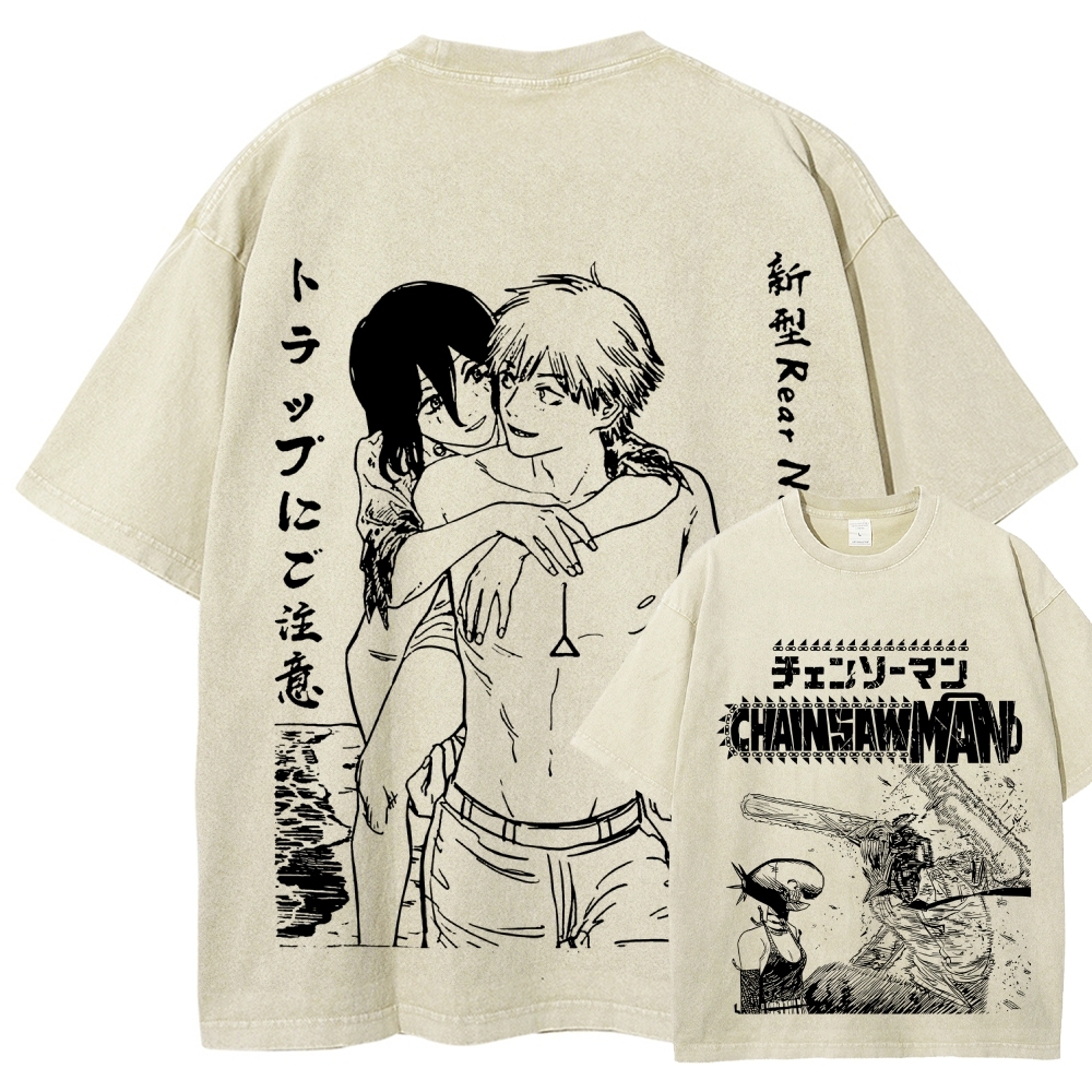 Chainsaw Man Unisex Fit Washed T-Shirt