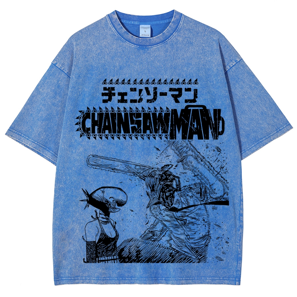 Chainsaw Man Unisex Fit Washed T-Shirt
