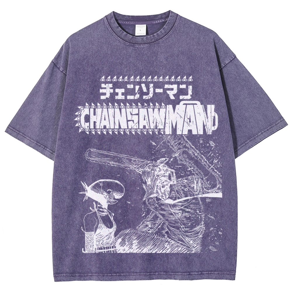 Chainsaw Man Unisex Fit Washed T-Shirt