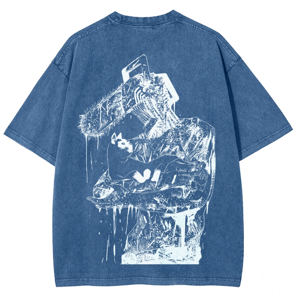 Chainsaw Man Unisex Fit Washed T-Shirt