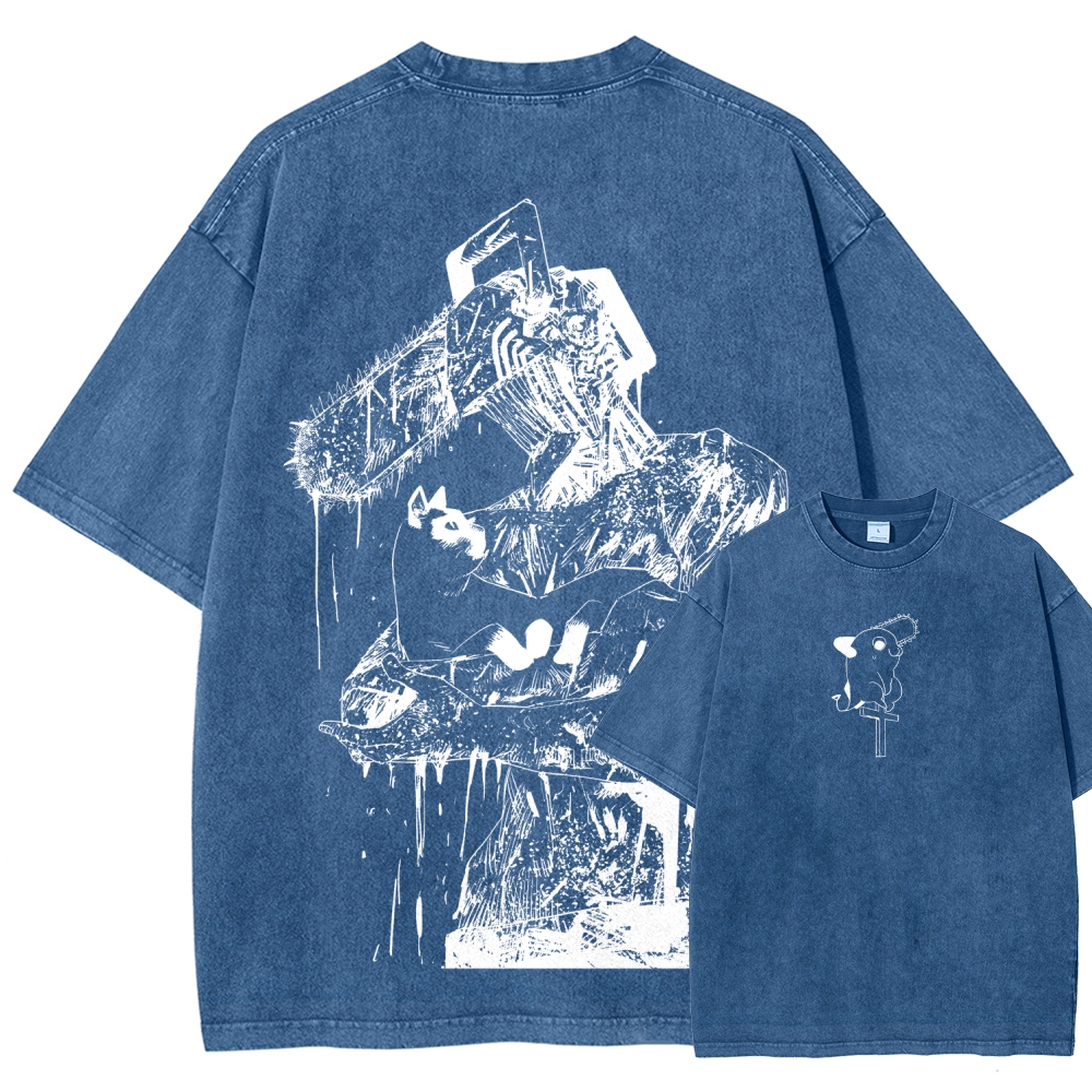 Chainsaw Man Unisex Fit Washed T-Shirt