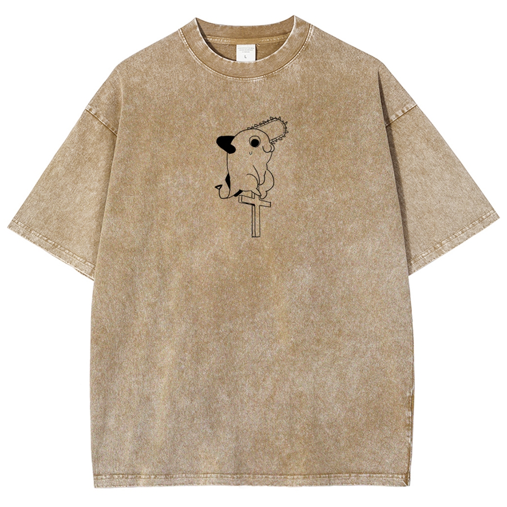 Chainsaw Man Unisex Fit Washed T-Shirt