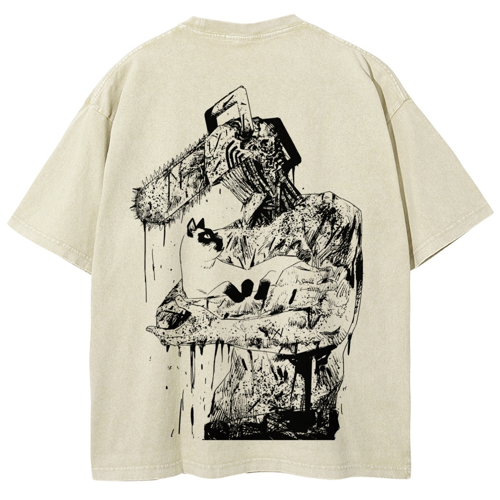 Chainsaw Man Unisex Fit Washed T-Shirt
