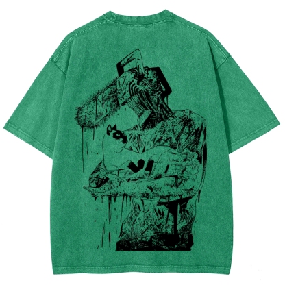 Chainsaw Man Unisex Fit Washed T-Shirt