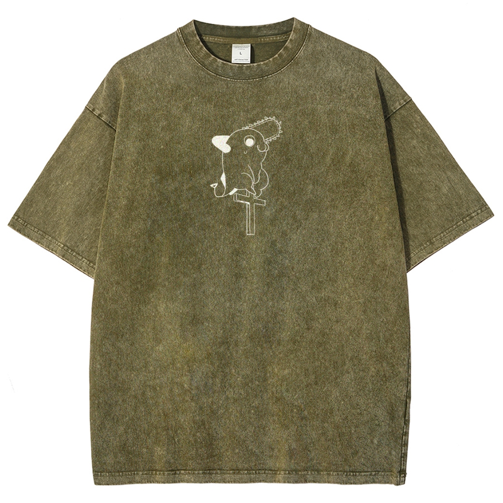 Chainsaw Man Unisex Fit Washed T-Shirt