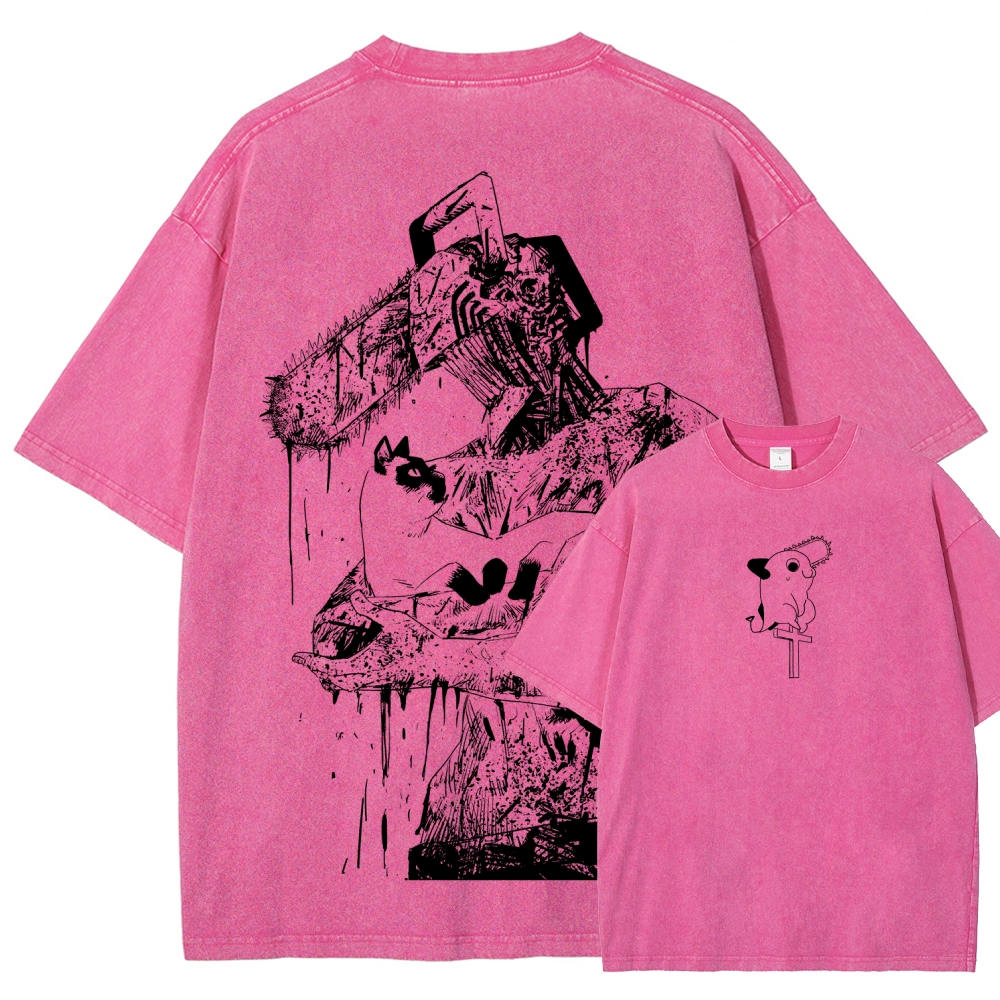 Chainsaw Man Unisex Fit Washed T-Shirt