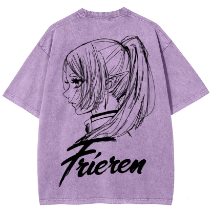 Frieren Unisex Fit Washed T-Shirt