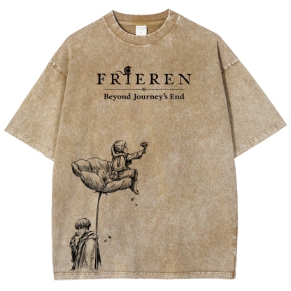 Frieren Unisex Fit Washed T-Shirt