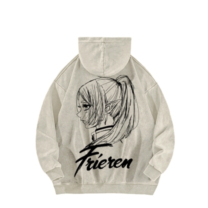 Frieren Unisex Washed Hoodie