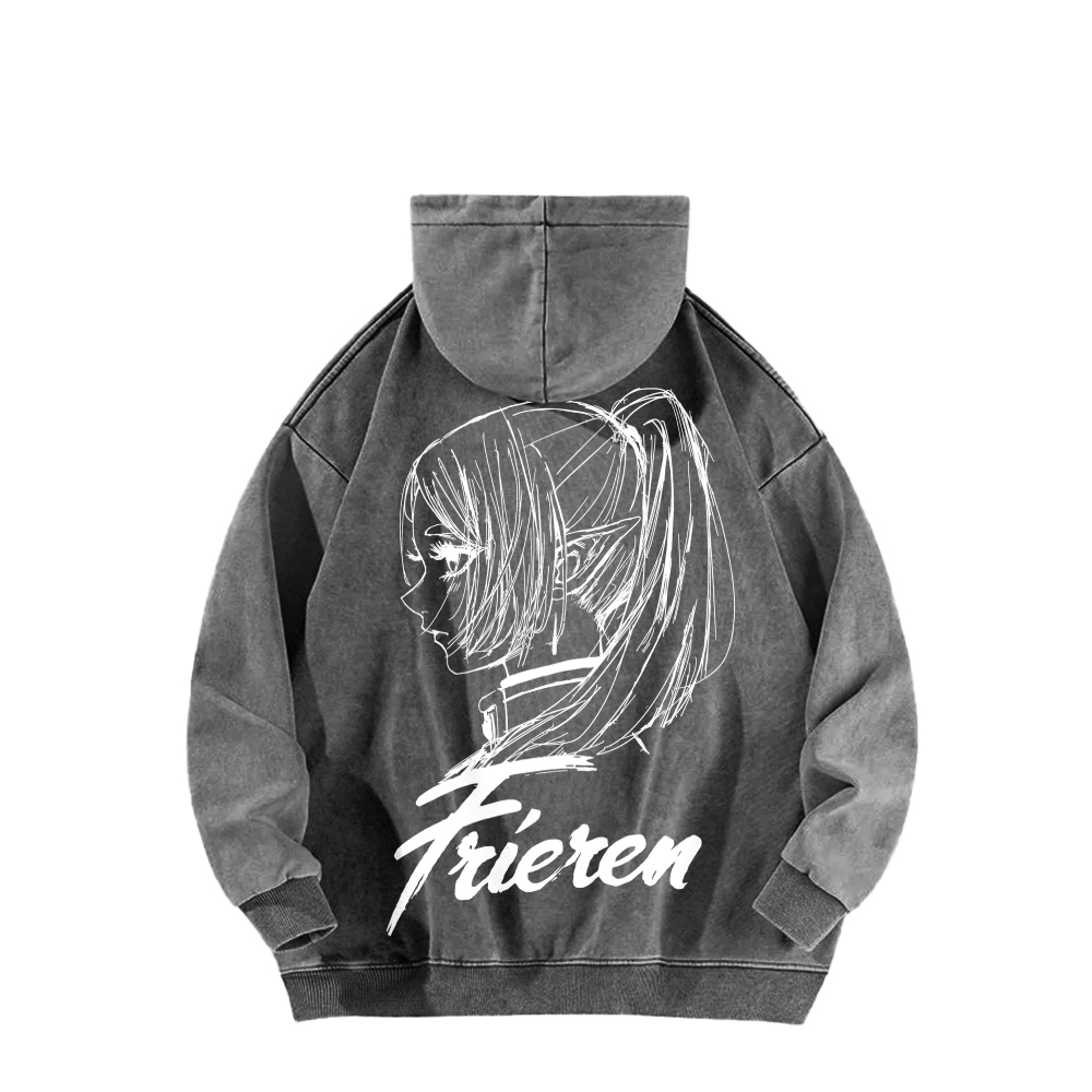 Frieren Unisex Washed Hoodie