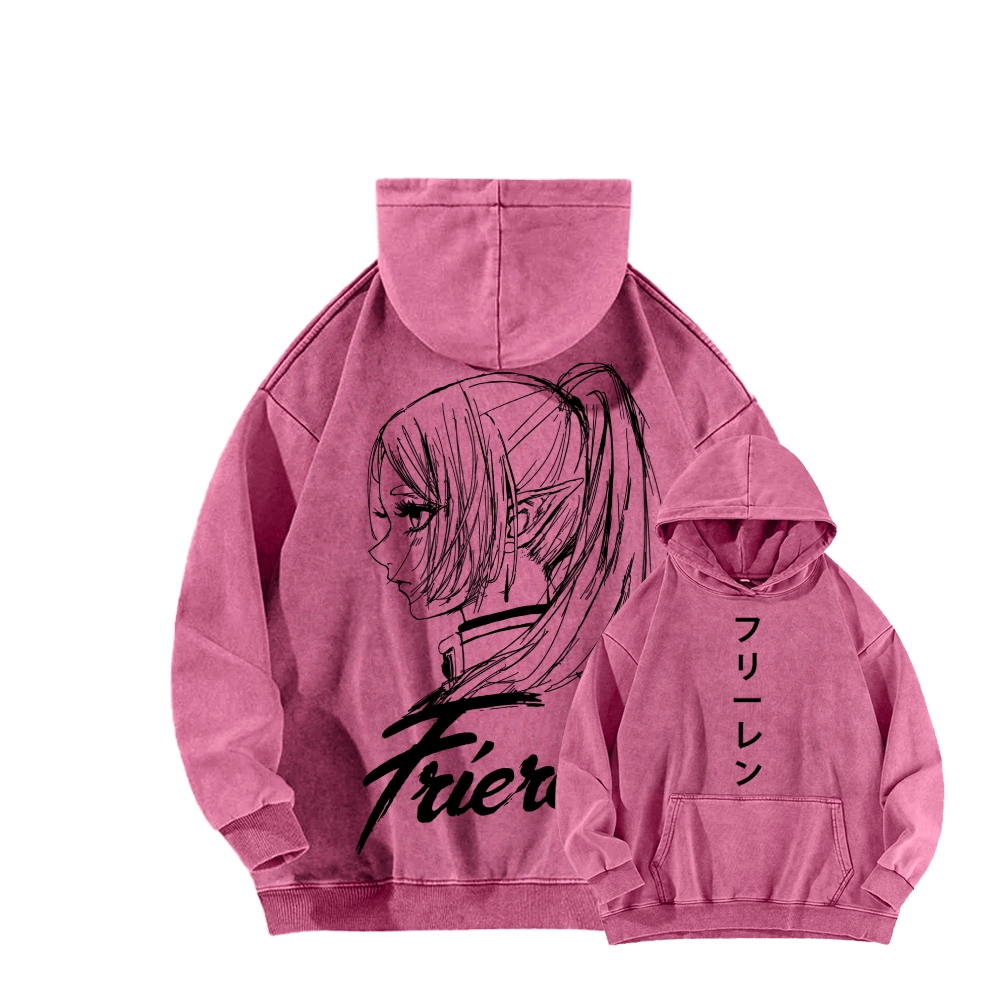 Frieren Unisex Washed Hoodie