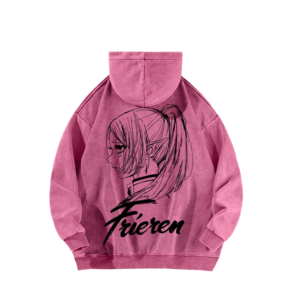 Frieren Unisex Washed Hoodie